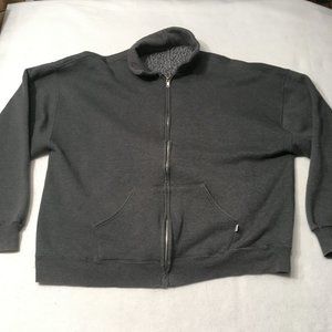 Vintage 90s Russell Athletic full Zip Sweatshirt Gray Made In USA Size 2XL